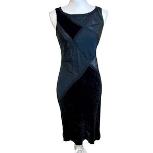 Vintage Y2K ABS Velvet Lace Sleeveless Dress 4 Whimsigoth Gothic Regency Grunge‎